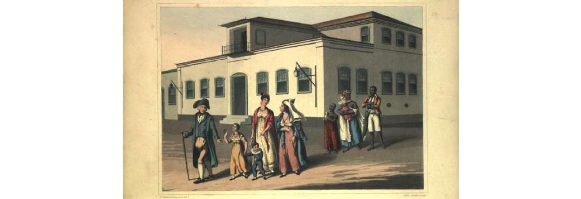 Aquarela de Sir Henry Chamberlain, datada de 1822 e intitulada Views and costumes of the city and neighborhood of Rio de Janeiro